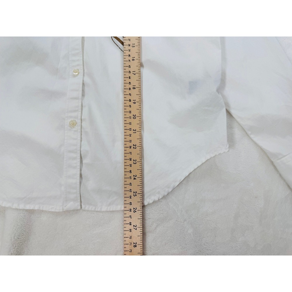 Lauren Ralph Lauren Women's White Patch Crest Button Down Shirt Size M Old Money - Picture 7 of 8